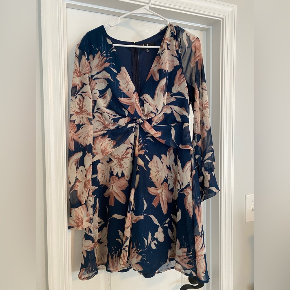 Lulu’s Long Sleeve Lined Floral Dress